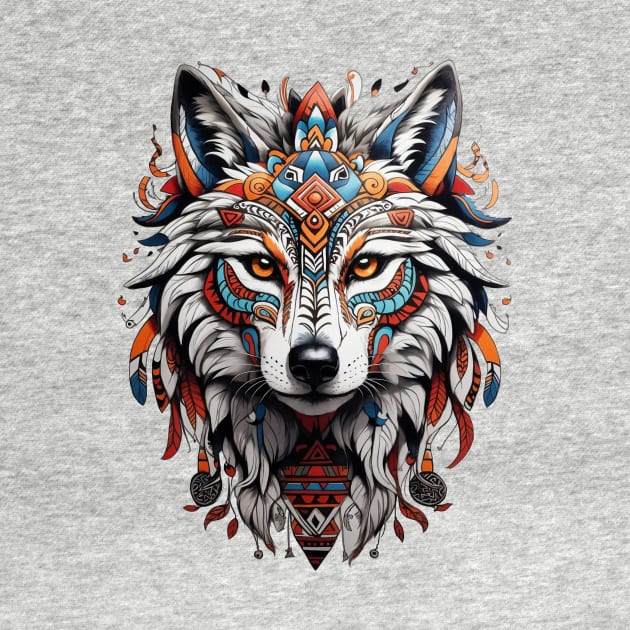 Tribal Wolf 1 by ginkelmier@gmail.com